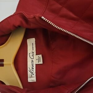 Kenneth Cole Women's Bold Red Leather Jacket